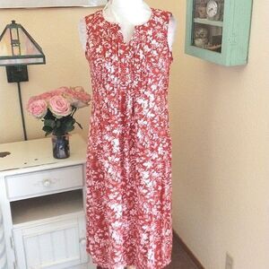 Chadwicks of Boston Linen Floral Dress